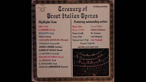 Treasury of Great Italian Operas Part 1