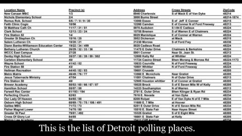 Voter Fraud - Detroit Leaks