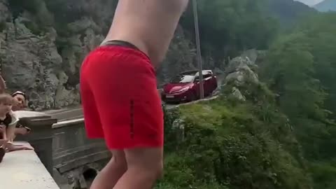 World best parkour jumping in the water