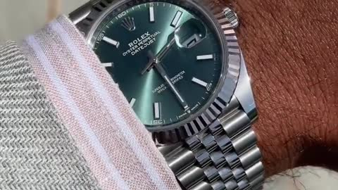 Rolex new log 126334 green wire rod engraved