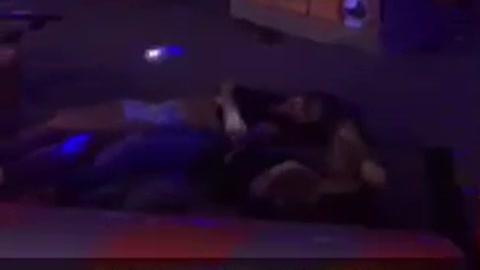 Two girls get knocked out by orbit foam pit pole scorpion