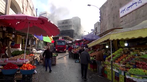 Fire destroys Ramallah market after Israeli army raid
