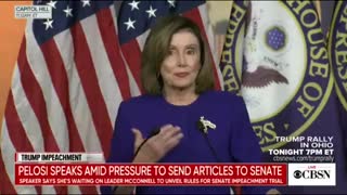 Nancy Pelosi says she'll hold on to articles as long as she feels like it