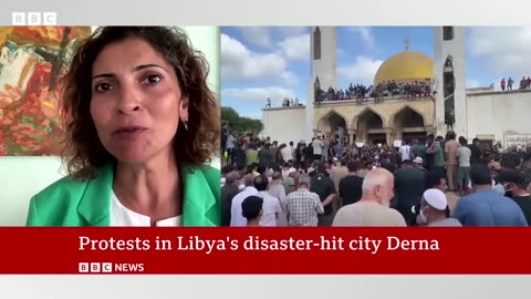 Libya flooding: Protests take place in disaster-hit city of Derna