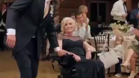 Son shares a final dance with his Mom. After her courageous battle with ALS