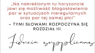 Papież Franciszek Daje Zgodę na Błogosławienie Związków Homoseksualnych ale „bez zmiany doktryny”