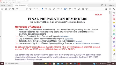 I Found An Michigan Election Day Final Prep Document #DigitalSoldier Part 3