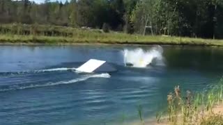 Wakeboard ramp immediate faceplant