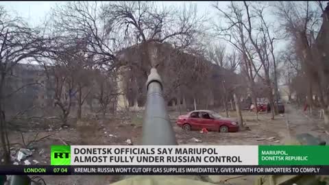 RT follows Russian tank crew at it Battle against Asov Battalion in Mariupol.