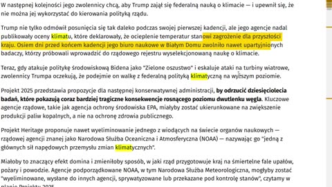 rump zniszczy fałszywą retorykę nowego porządku świata (Globalistów) tzn. "zmiany klimatyczne"