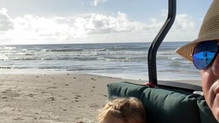 Best friend golf cart beach ride port aransas