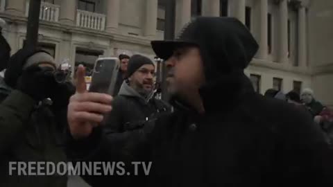 All Lives Matter!" Chant Kyle Rittenhouse supporters outside of Kenosha Court House