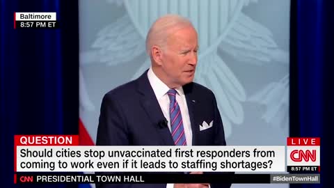 Biden Endorses Firing ALL First Responders Who Resist Vaccine Mandate