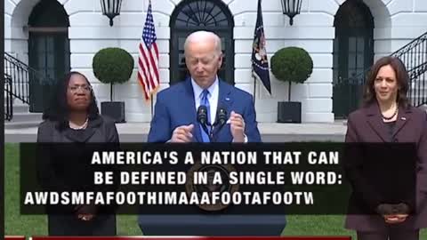 Biden Says it in one word
