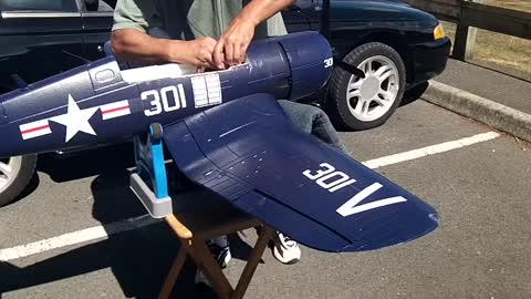 RC Corsair Assembly at Milner Park in Langley, B.C.