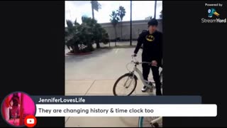 Batman test drives a 3 wheel bike