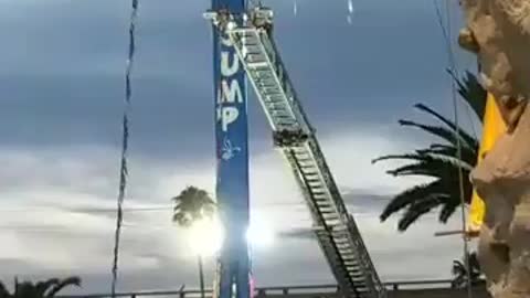 Man Hangs From Bungee Ride at California Fair