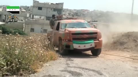 🔫 FSA Chevy Pickup Battles Recoil of ZU-23-2 in Al-Mansheya, Daraa al-Balad | RCF