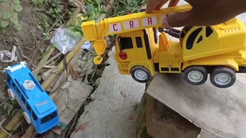 Toy trucks and toy helicopter for kids