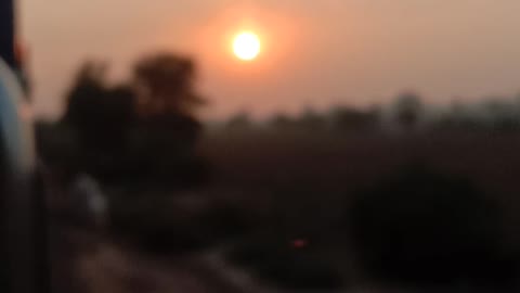 Sunset 🌇 view on train