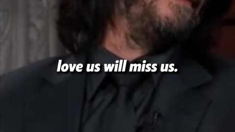 Keanu reeves speech 🎤 love us will miss us …