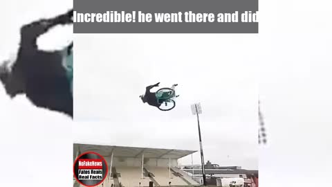 Wheelchair user went there and did an amazing maneuver.