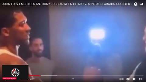 John Fury "EMBRACES" Anthony Joshua on his arrival to Saudi Arabia.