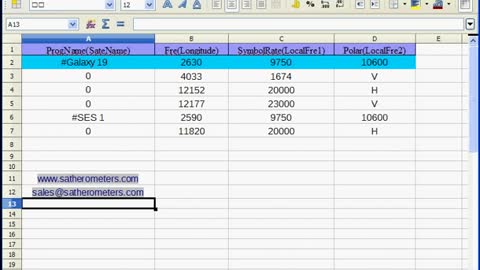 Make your own Satellite / Transponder list