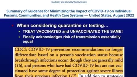 CDC new guidance August 11 of 22 interesting why are they still pushing it!