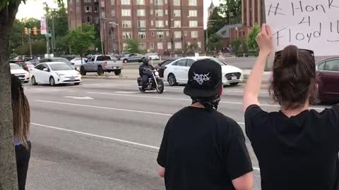 Peaceful protest in downtown Richmond