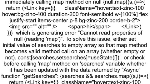 Cannot read properties of null reading 39map39 in React