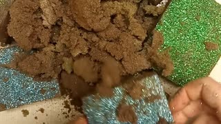 ASMR Baked Floral Foam With Lots Of Glitter
