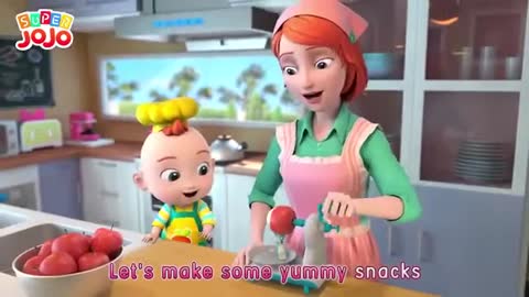 Snack Song | Food Song For Kids | Super JoJo Nursery Rhymes & Kids Songs