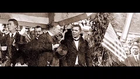 Theodore Roosevelt praising Booker T. Washington and the Tuskegee Institute