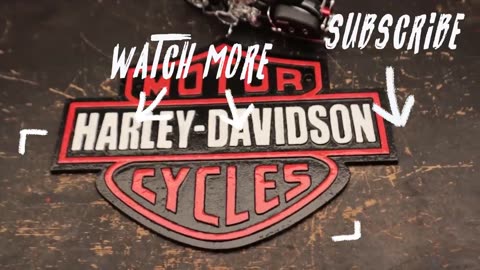 Vintage Harley Davidson Motorcycle sign Restoration --- AF invention