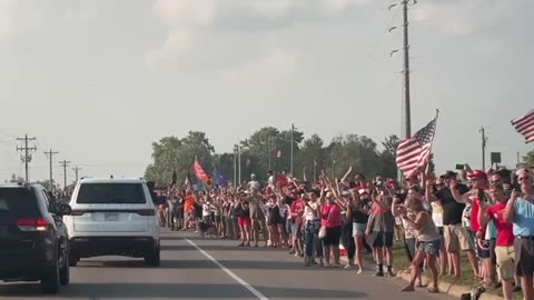 Look at the line of people waiting for Trump in Minnesota… wow!