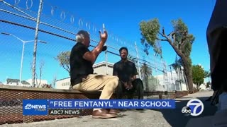 Convicted child molester advertising free fentanyl across from a primary school.