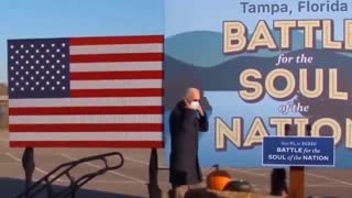 Biden campaign puts up huge sign saying “Tampa, Florida” while in Minnesota