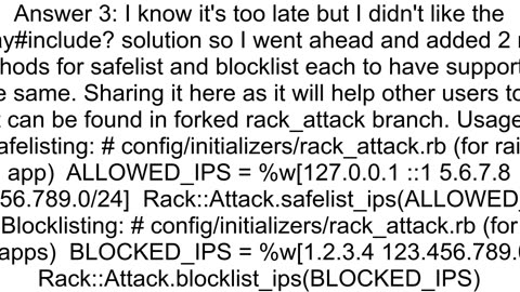 RackAttack Array of IP addresses