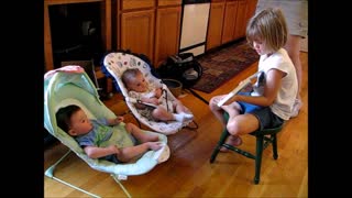 Ella Reads To The Twins