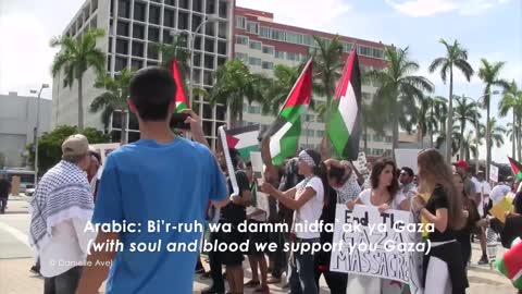 CAIR-sponsored anti-Israel, pro-Hamas rally near Israeli consulate in Miami