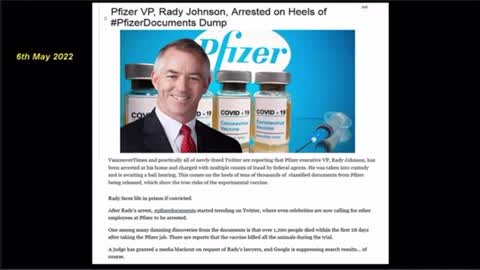 VP of Pfizer arrested after #pfizerdocuments get released