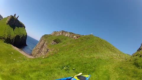 Mark Clark Portrush Kayaking around Dunseverick Castle 2015.