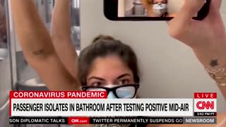 Woman Isolates in Airplane Bathroom After Testing Positive for Covid Mid-Air, Posts TikTok Video