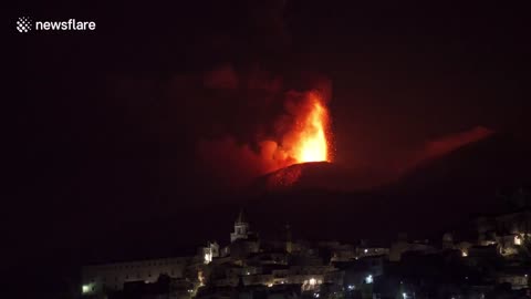 Volatile Mount Etna spews more lava spectacularly