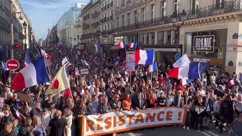 Another Massive Protest Against NATO and the EU on the Streets of Paris, France Saturday 22/10/2022