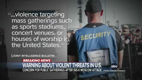 US Intelligence warns of possible threats to large gatherings | ABC News
