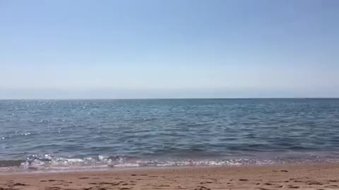 Beautiful lake view , with wave sound