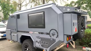 4K HD high quality njstar rv the exterior overlook travel trailer toy hauler with toilet