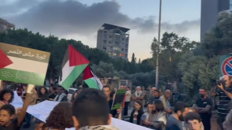 Report on Gaza demo at EU mission in Beirut